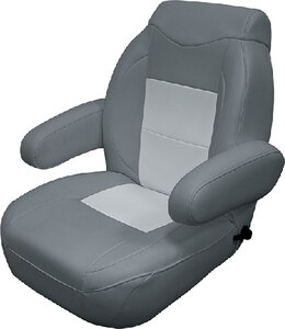 HIGH BACK PONTOON HELM SEAT (WISE SEATING) 27" D x 23" W x 27" H Sky Grey / Dove Grey